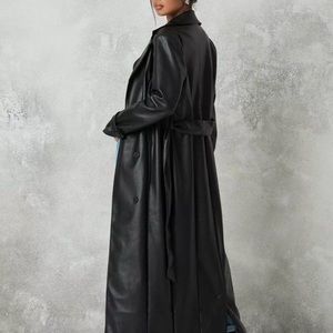 Genuine Leather Trench Coat